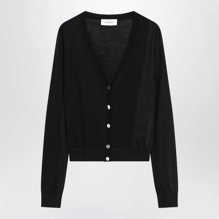 Sportmax - Black wool cardigan Brand Shirts &amp; Tops L