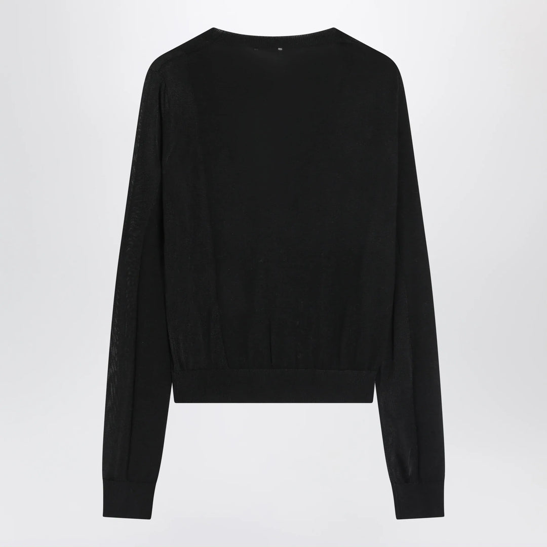 Sportmax - Black wool cardigan Brand Shirts &amp; Tops L