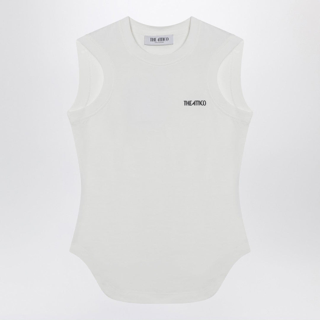 Shirts & Tops The Attico - White tank top with shaped hem Brand