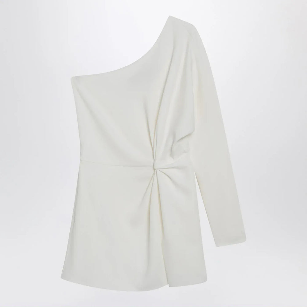 Valentino - Ivory one-shoulder top in couture cady Brand Shirts & Tops 40  IT