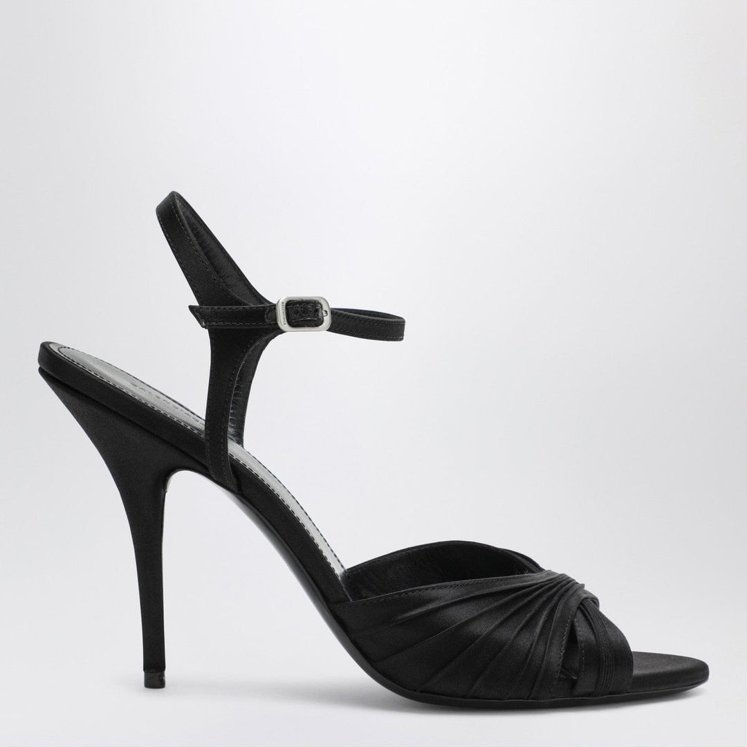 Shoes Balenciaga - Black Dynastie satin sandals Brand