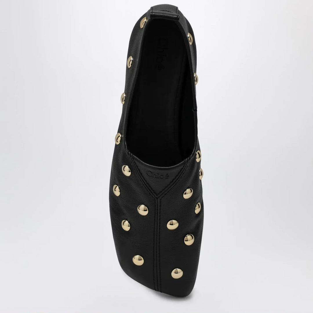 Chloé - Black Rita ballerinas in studded leather Brand Shoes