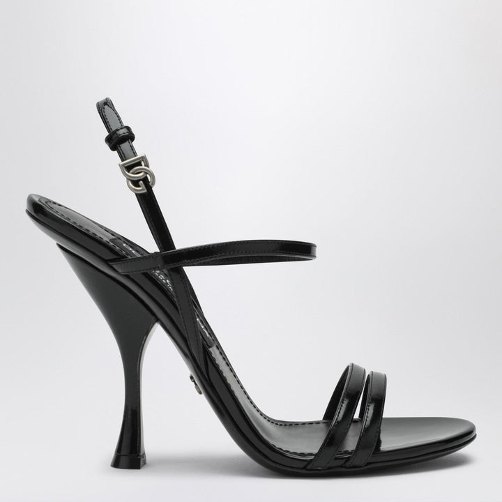 Shoes Dolce&amp;Gabbana - Black polished calf leather sandals Brand