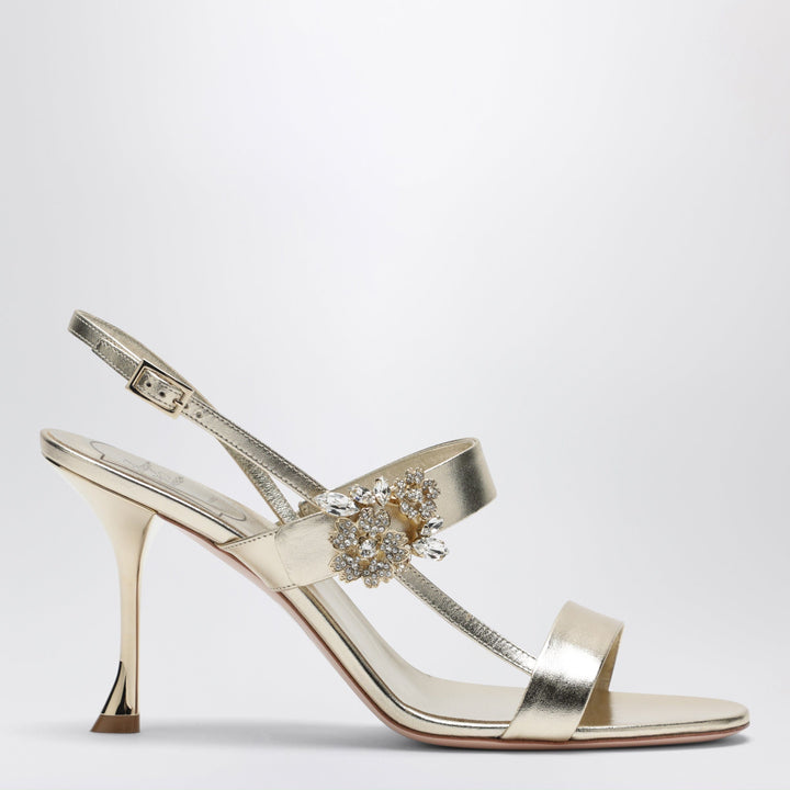 Shoes ROGER VIVIER - Gold leather Efflorescence sandals Brand