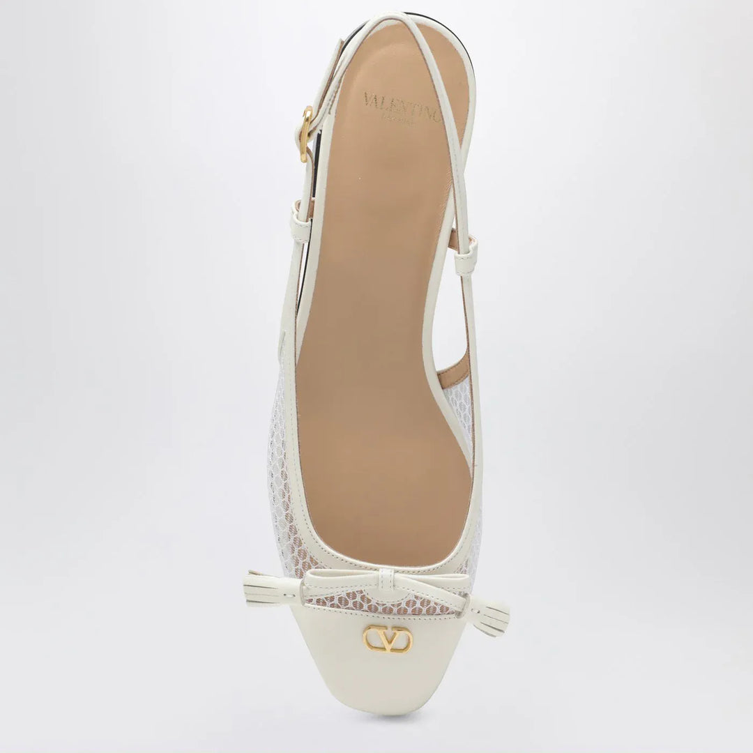 Valentino Garavani - Valet Du Roi slingback ballerina ivory Brand Shoes