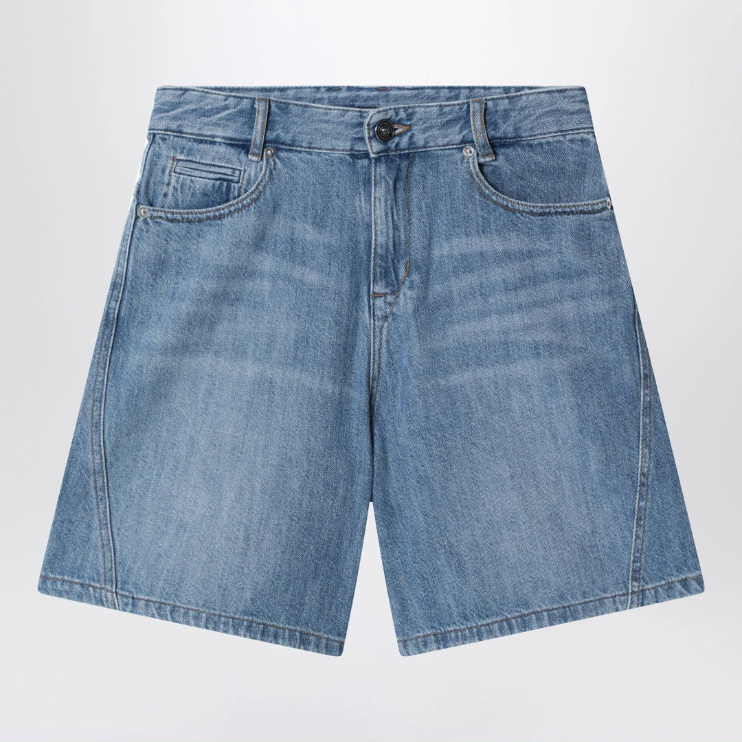 Givenchy - Blue shorts with logo embroidery Brand Shorts 4