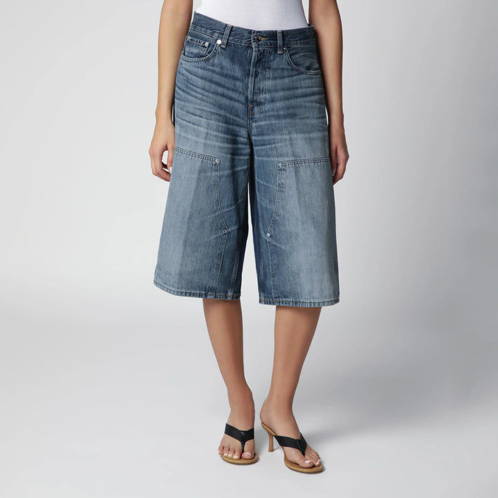 HAIKURE - Haikure wide Bermuda shorts in Blue Ryder denim Brand Shorts