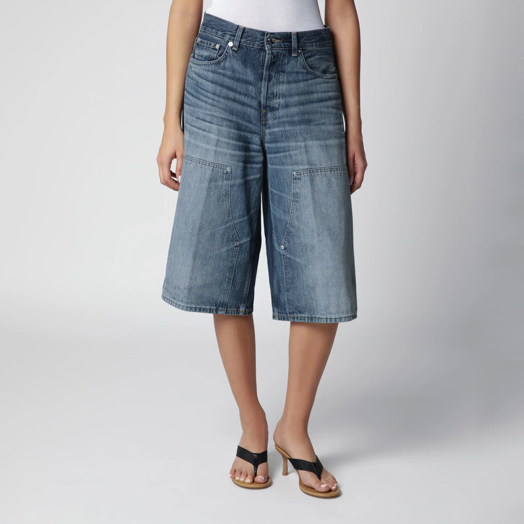 HAIKURE - Haikure wide Bermuda shorts in Blue Ryder denim Brand Shorts 24