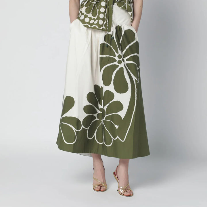 FARM Rio - Palermo maxi skirt with green print Brand Skirts XS