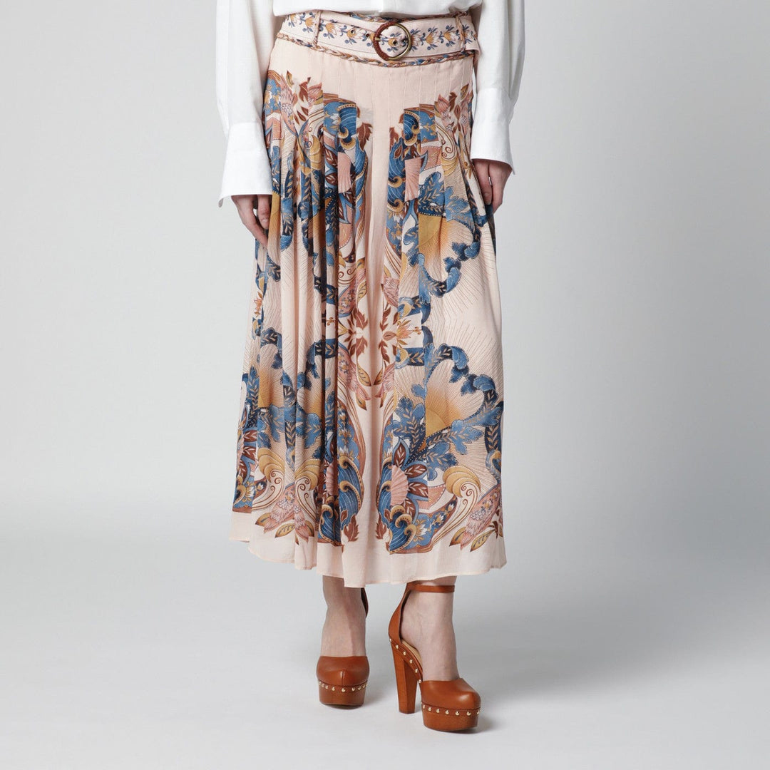 Skirts FARM Rio - Pink Sea Garden pleated skirt Brand