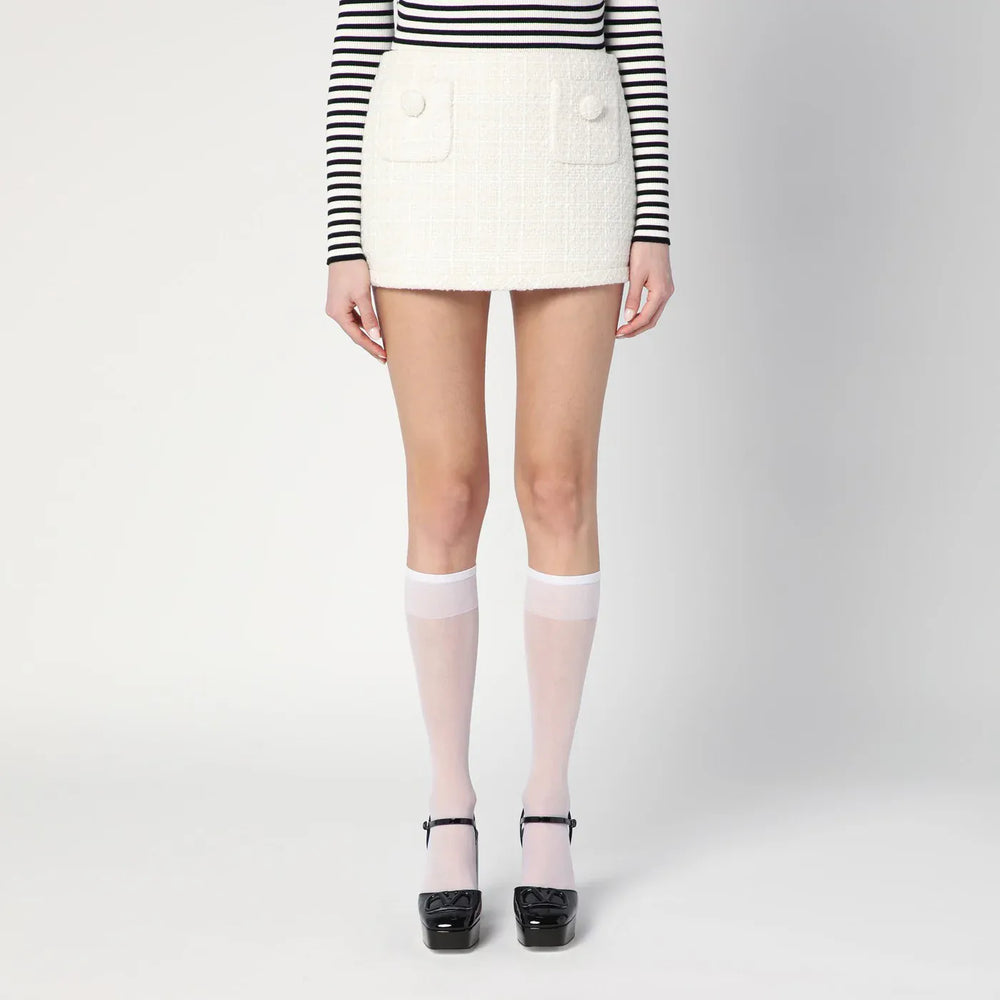 Marc Jacobs - Ivory textured tweed mini skirt Brand Skirts M