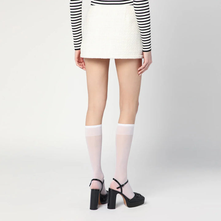 Marc Jacobs - Ivory textured tweed mini skirt Brand Skirts M