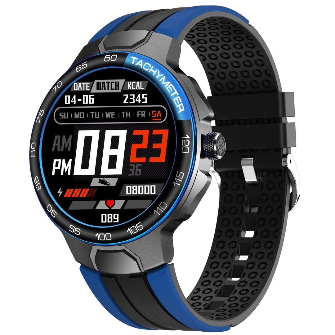 Italian Luxury Group Smart Watches Black-Blue Everest Professional Sport Doctor Smartwatch Zinc Alloy Case Resistant Glass Mirror Brand