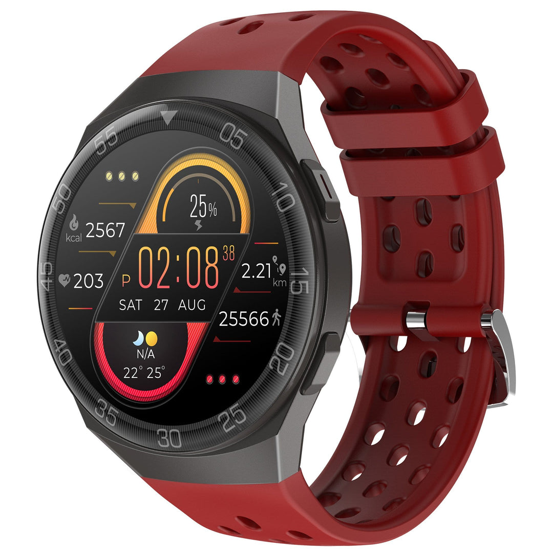 Italian Luxury Group Smart Watches Rubber-Red Sport Blood Oxygen Monitoring Smartwatch Prof Data Analysis IP67 Depth Waterproof Brand