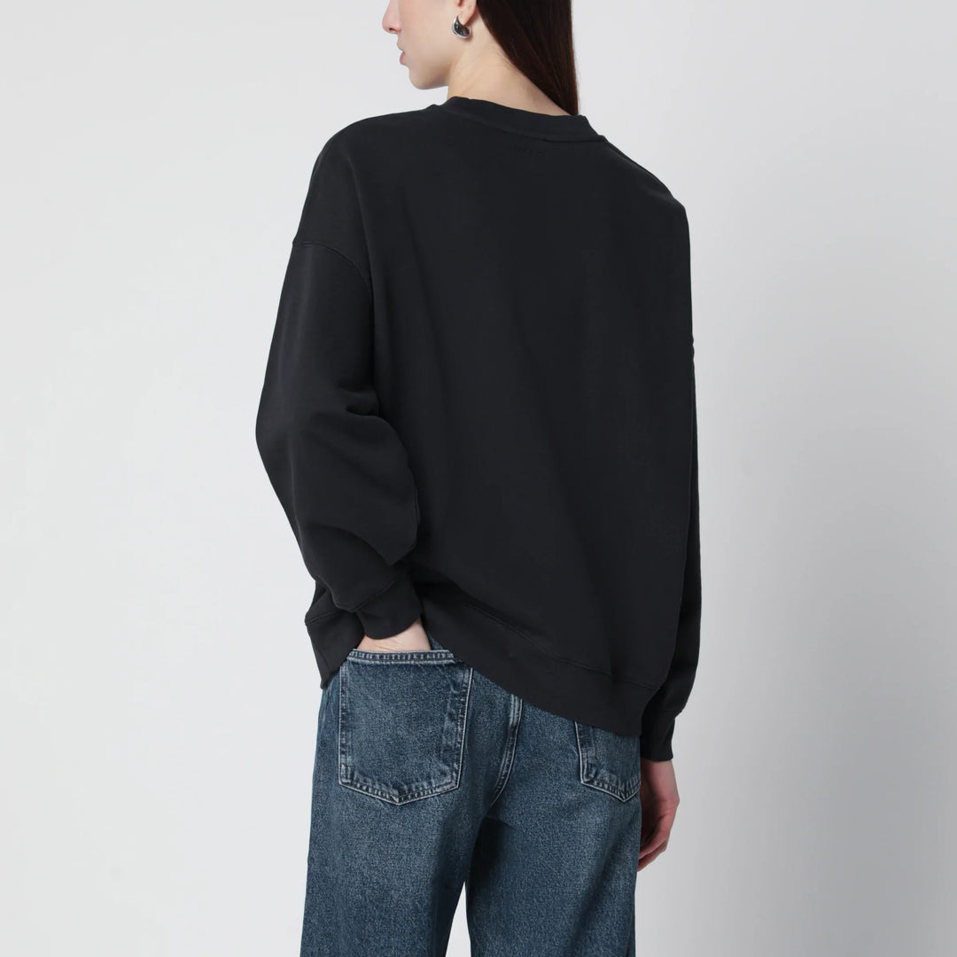 ANINE BING - Miles Collegiate cotton sweatshirt vintage black Brand Sweatshirt