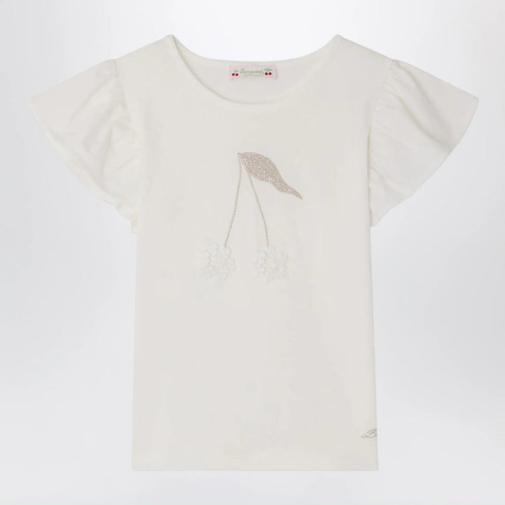 Bonpoint - Emila white cotton T-shirt Brand T-Shirt 4Y
