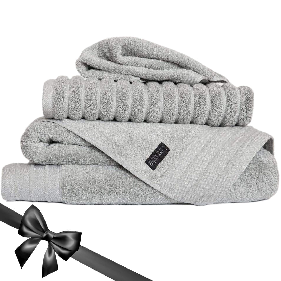 Bemboka Towelling Bemboka Towelling Pure Cotton Complete Set of Bath Sheets - Luxe Dove Brand