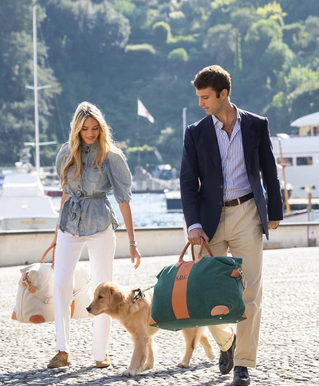 My Style Bags Travel Bags My Style Bags Harvard Stripe Duffle Bag - Green My Style Bags Personilised Harvard Stripe Duffle Bag - Green Brand