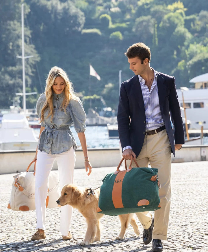 My Style Bags Travel Bags My Style Bags Harvard Stripe Duffle Bag - Green My Style Bags Personilised Harvard Stripe Duffle Bag - Green Brand