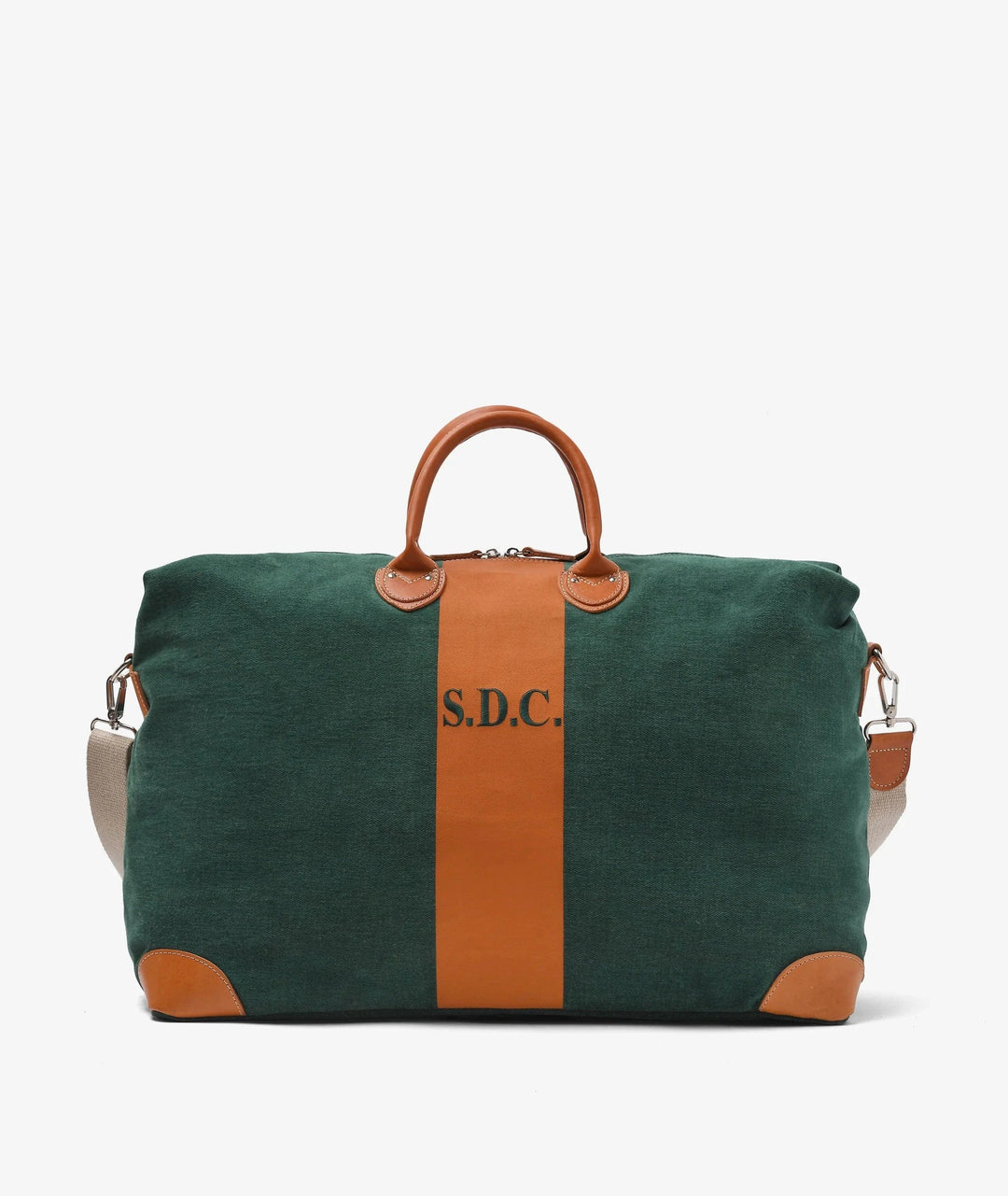 My Style Bags Travel Bags My Style Bags Harvard Stripe Duffle Bag - Green My Style Bags Personilised Harvard Stripe Duffle Bag - Green Brand