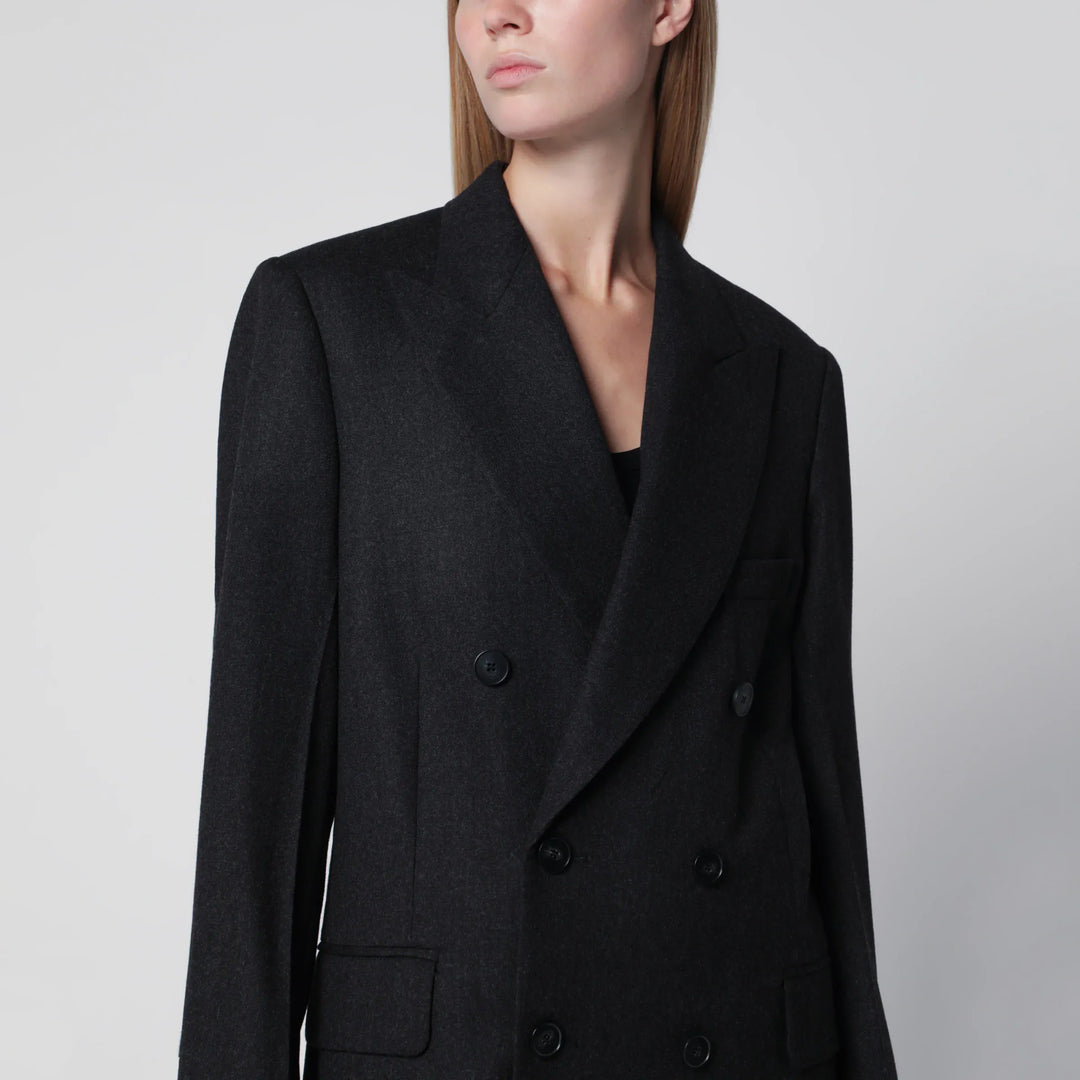 Victoria Beckham - Dark Grey Double-Breasted Wool Jacket Brand