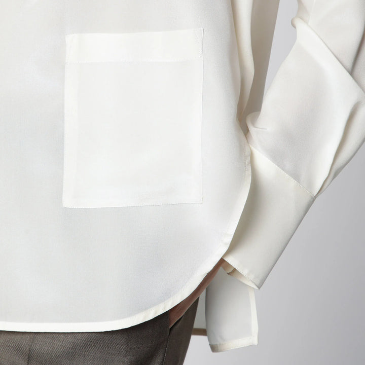 Victoria Beckham - Ivory Silk V-Neck Blouse Brand