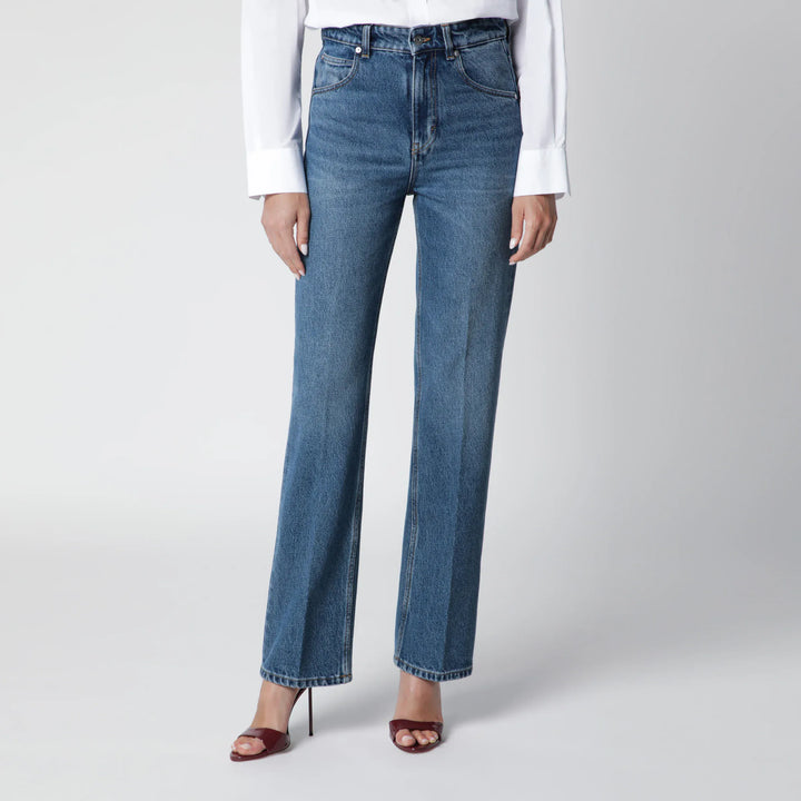 Victoria Beckham - Julia Jeans in Blue Cotton Denim Brand 25