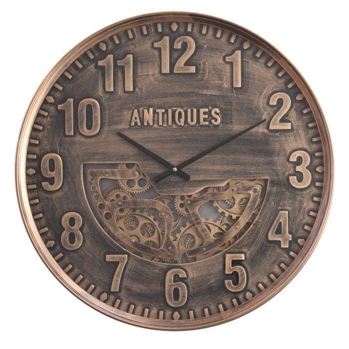 Chilli Wall Clock Ceasar Round moving cogs Wall Clock - Bronze w/black wash Brand