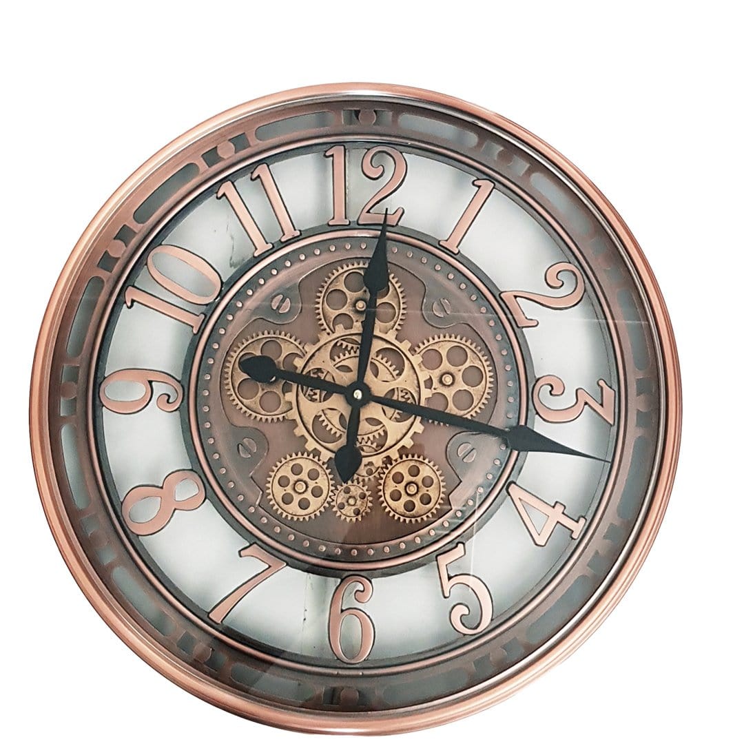Chilli Wall Clock Epoque Round Industrial Moving Cogs Wall Clock Brand
