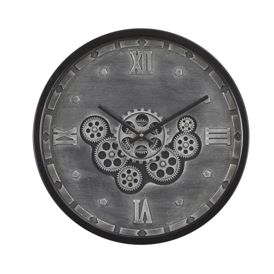Chilli Wall Clock Julian D46cm Round Modern moving cogs wall clock - Grey w/black Brand
