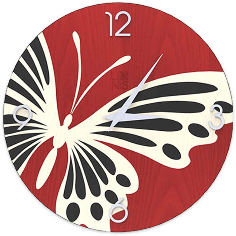 Lignis Wall Clock Lignis Dolcevita Wall Clock Animalier Butterfly Colors Brand