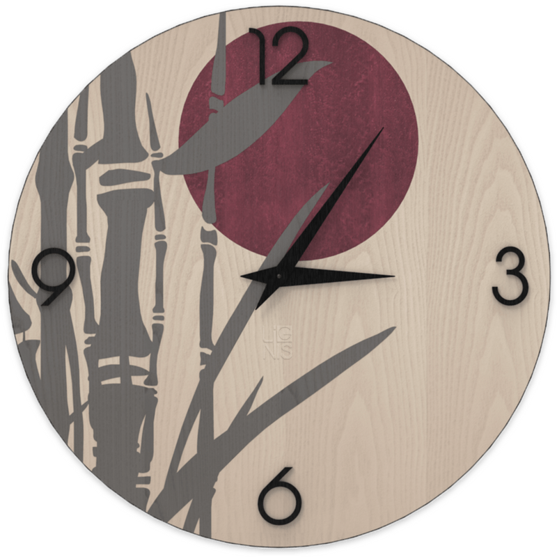 Lignis Wall Clock Lignis Dolcevita Wall Clock Nature Bamboo Colors Brand