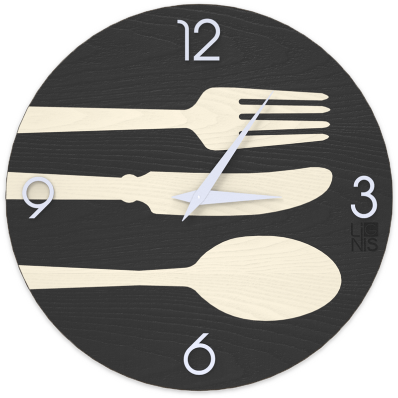 Lignis Wall Clock Lignis Dolcevita Wall Clock Objects Cutlery Cold Brand
