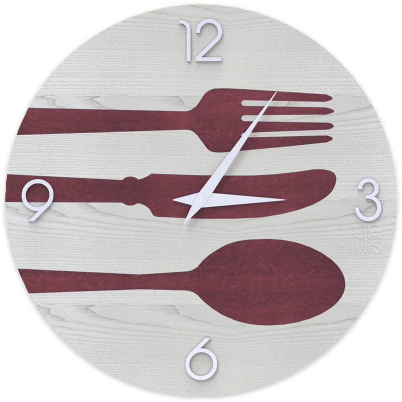 Lignis Wall Clock Lignis Dolcevita Wall Clock Objects Cutlery Colors Brand