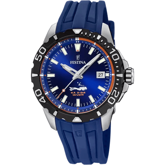 Festina Watch Festina Men's Blue The Originals Rubber Watch Bracelet F20462/1 Brand