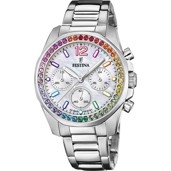 Festina Watch Festina Rainbow Woman's Blue Watch F20606/2 Brand