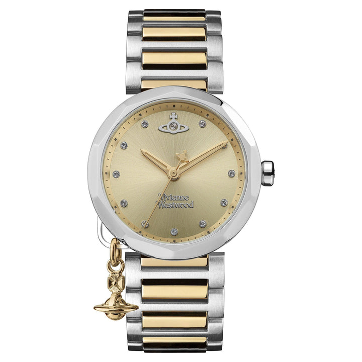Vivienne Westwood Watch Vivienne Westwood Poplar Watch Two Tone Gold With Charm Women&
