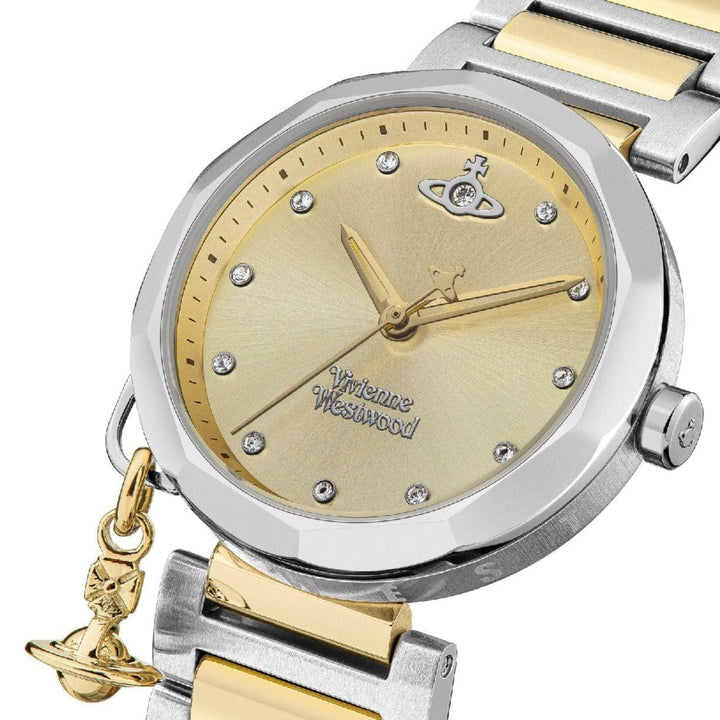 Vivienne Westwood Watch Vivienne Westwood Poplar Watch Two Tone Gold With Charm Women&