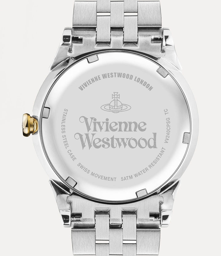 Vivienne Westwood Watch Vivienne Westwood The Wallace Watch Silver Floral-Jacquard Pattern Dial &amp; Swarovski Crystal The Wallace Watch Silver by Vivienne Westwood I Designer Watches For Women  Brand