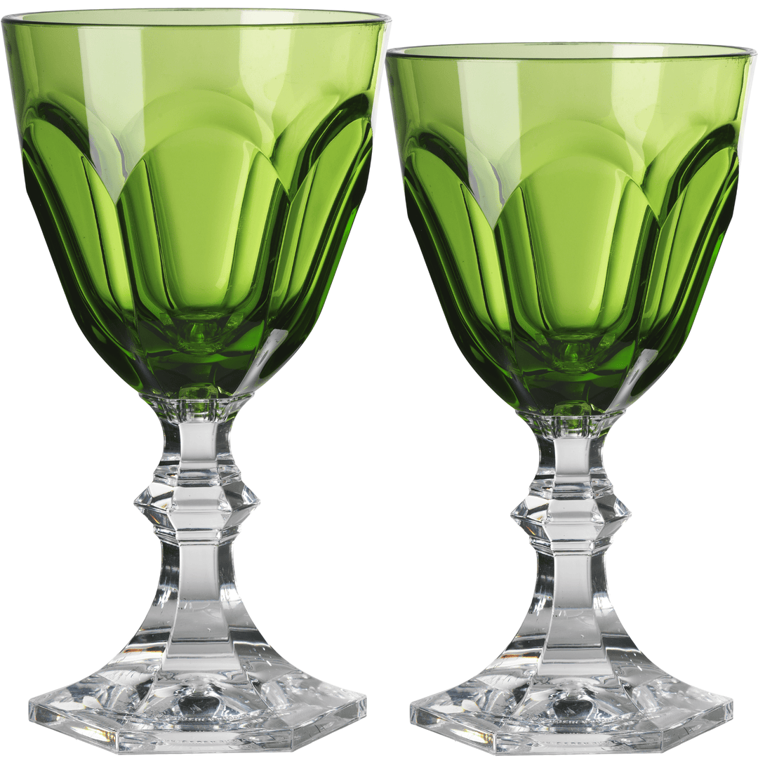 Mario Luca Giusti Water Glass Mario Luca Giusti Dolce Vita Set of 2 Wine & Water Glass Green Brand
