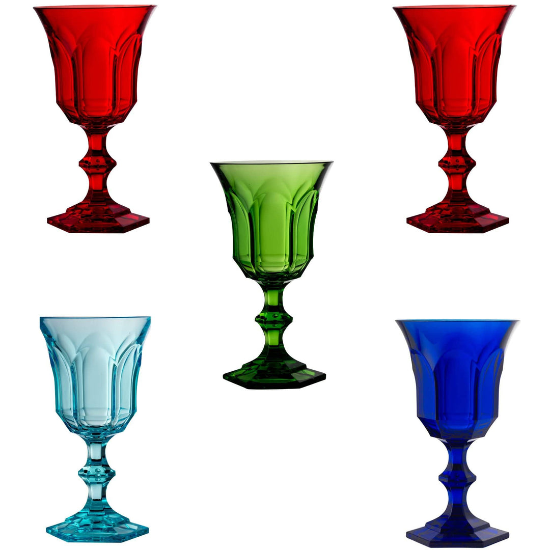 Mario Luca Giusti Wine Goblet Mario Luca Giusti Victoria Albert Mix Colour Set of 6 Goblets Brand
