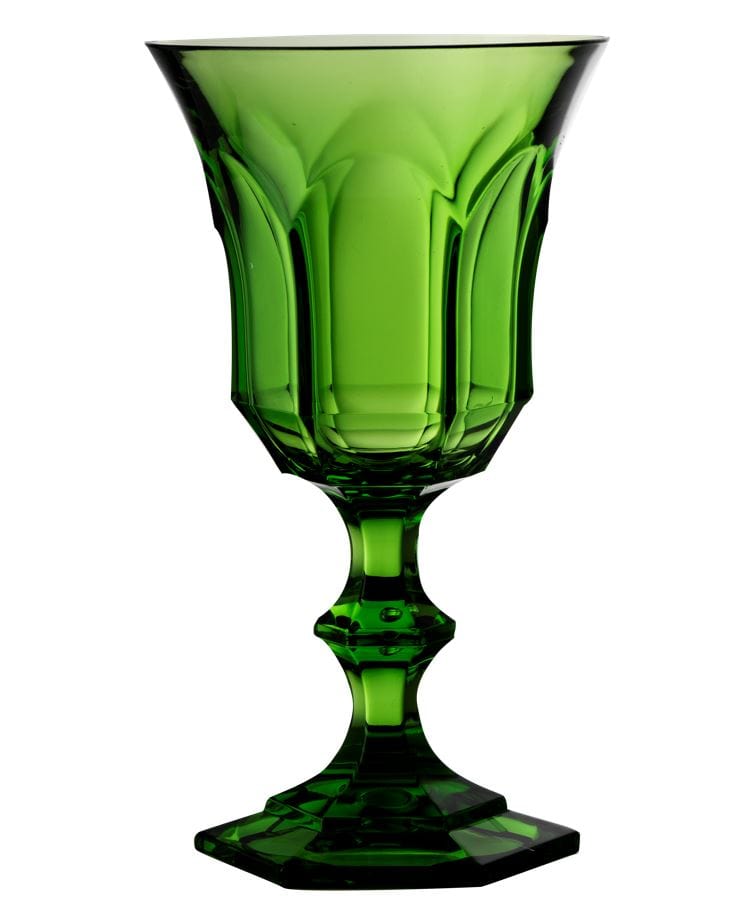 Mario Luca Giusti Wine Goblet Mario Luca Giusti Victoria Albert Set of 3 Goblet Green - Clear - Turquoise Brand