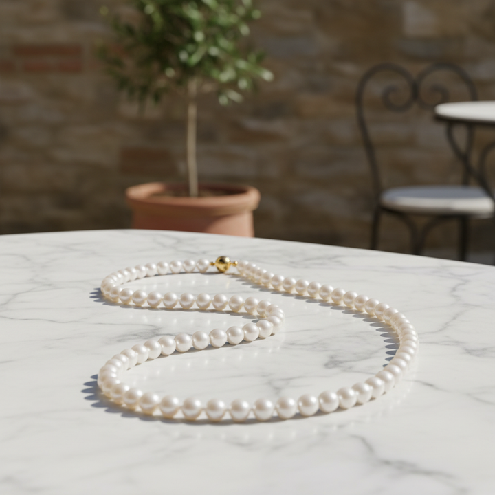 Clara Necklace on Marble