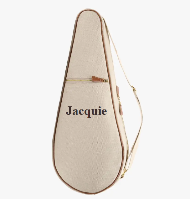 My Style Bags Panamone Personalised Glamour Tennis Bag – Natural