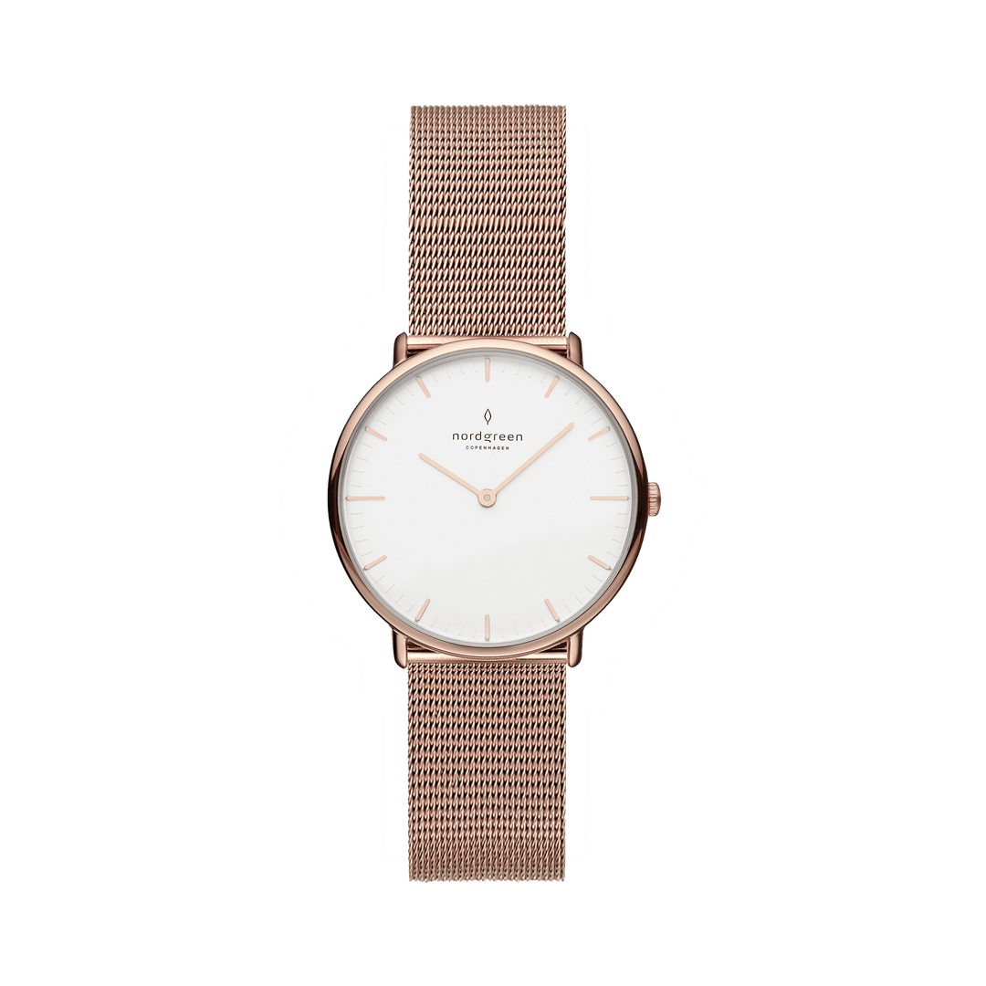 Nordgreen Watch Nordgreen Women's Native 28mm Women's Rose Gold Dress Watch Brand